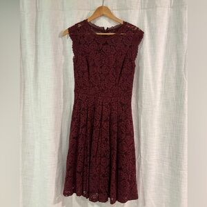 Burgundy wine lace dress from MeetJen size small